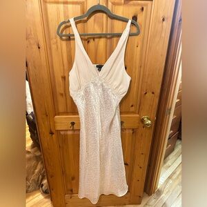 Jones New York Cream Backless Dress